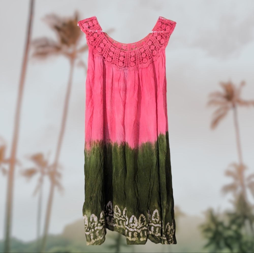 SHORELINE Tie dye sleeveless dress beach cover-up resortwear